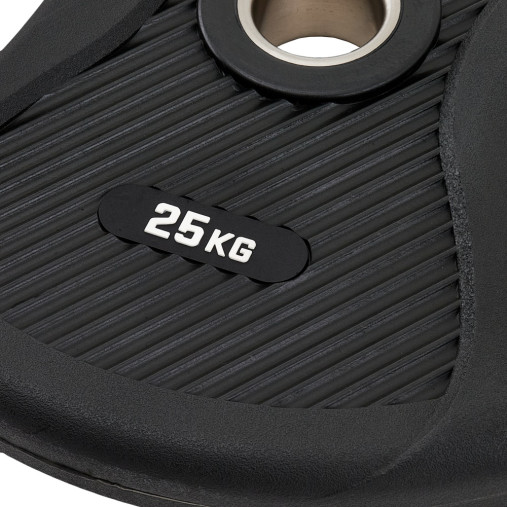 Диск олимпийский обрезиненный с двумя хватами 25 кг REBEL Диск олимпийский обрезиненный с двумя хватами 25 кг REBEL