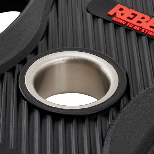 Диск олимпийский обрезиненный с двумя хватами 5 кг REBEL Диск олимпийский обрезиненный с двумя хватами 5 кг REBEL