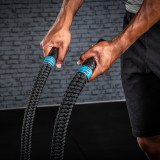 Тренировочный канат AEROBIS Battle Rope V2 длина 10 м, диаметр 30 мм, вес 5,3 кг, черный