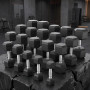 Ряд гантелей гексагональных UNIX Fit обрезиненные от 2,5 до 50 кг