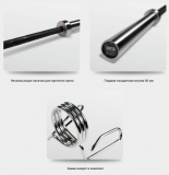 Гриф олимпийский прямой 220 см BRONZE GYM BGBRS01 до 680 кг