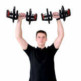 Пара регулируемых гантелей Liveup LS2315 по 40 кг на подставке