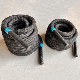 Тренировочный канат AEROBIS Battle Rope V2, длина 10 м, диаметр 40 мм, вес 9,4 кг, черный