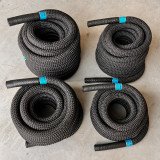 Тренировочный канат AEROBIS Battle Rope V2, длина 10 м, диаметр 40 мм, вес 9,4 кг, черный