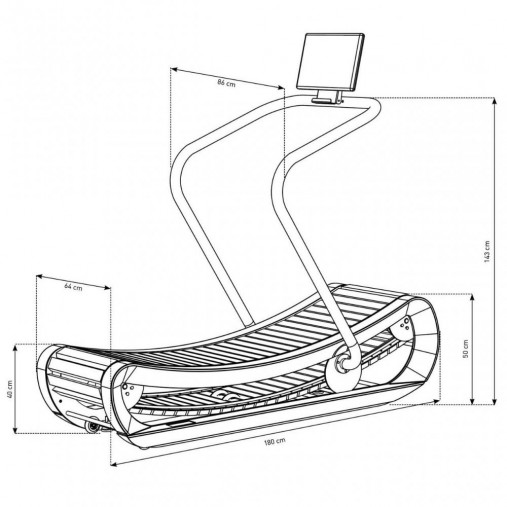 Изогнутая механическая беговая дорожка NOHrD SPRINTBOK, орех Изогнутая механическая беговая дорожка NOHrD SPRINTBOK, орех