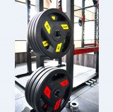 Диск обрезиненный 15 кг черно-желтый AeroFit AFPLC