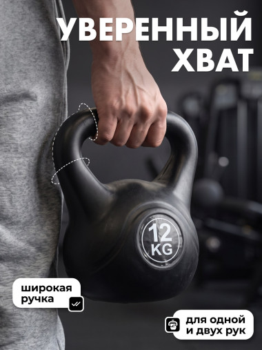 Гиря пластиковая 12 кг VictoryFit VF-KP120