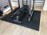 Коврик резиновый черный, 40 x 40 см, толщина 20 мм. MB Barbell