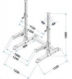 Стойка для работы со штангой REBEL ST190