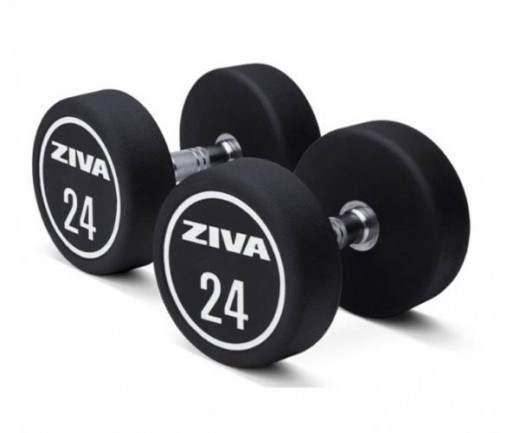 Набор уретановых гантелей Ziva 12-30 кг (10 пар) общий вес 420 кг Набор уретановых гантелей Ziva 12-30 кг (10 пар) общий вес 420 кг