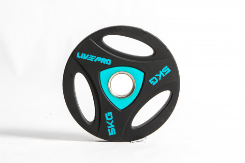 Набор олимпийских дисков 51 мм LIVEPRO Urethane Training 1,25-25 кг (157,5 кг) с хватами Набор олимпийских дисков 51 мм LIVEPRO Urethane Training 1,25-25 кг (157,5 кг) с хватами