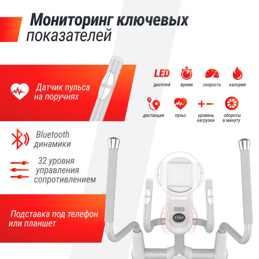 Эллиптический тренажер UNIX Fit MV-850 (ручной наклон / Manual Incline) деревянный Эллиптический тренажер UNIX Fit MV-850 (ручной наклон / Manual Incline) деревянный